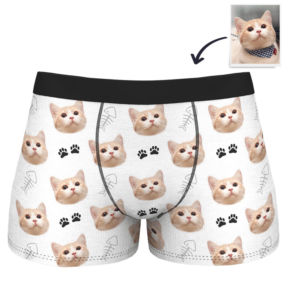 Personalized Cat Photo Men's Underwear