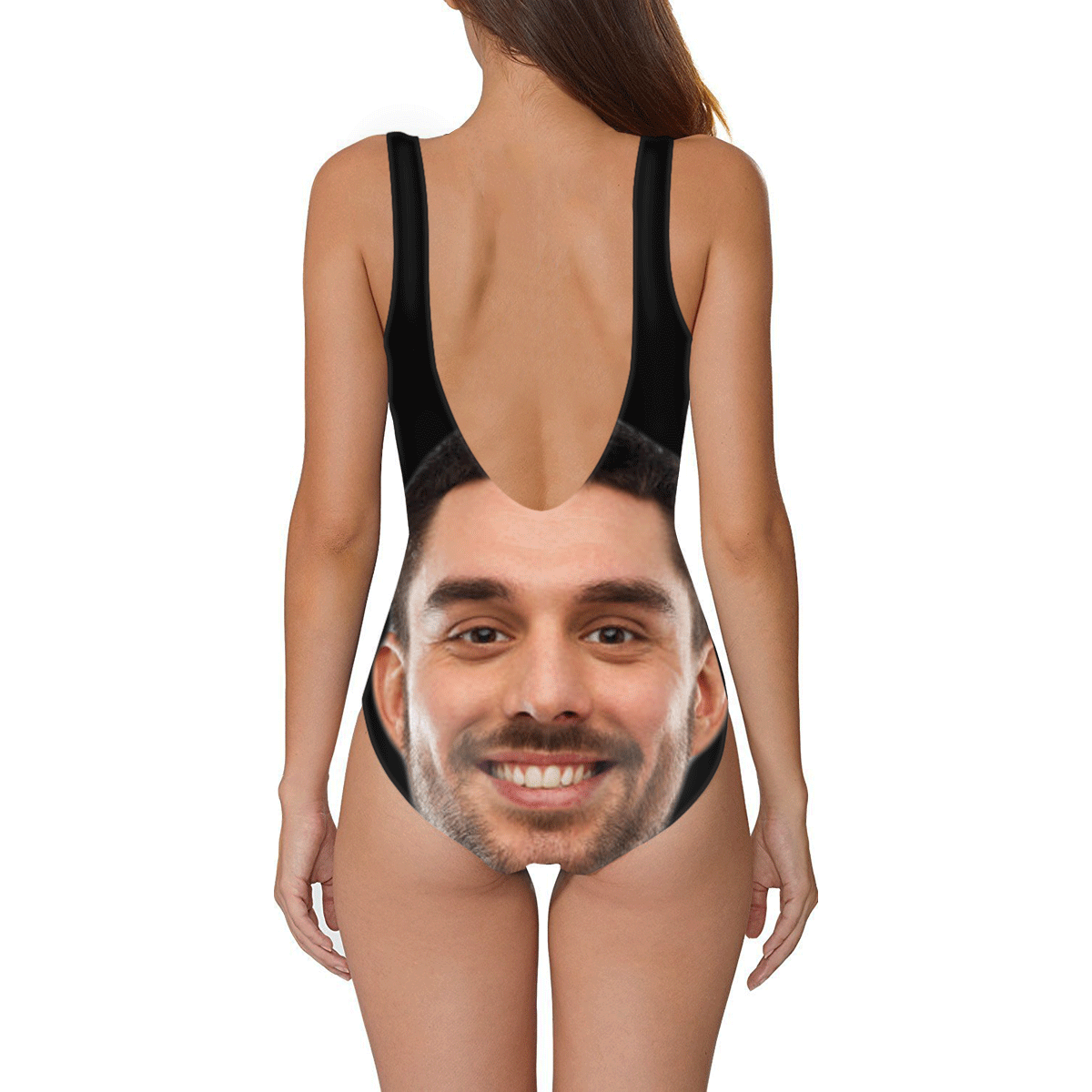 Custom One Face Boyfriend Women s Slip Swimsuit Gift for Her