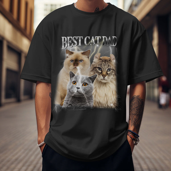 Pet Lover Gifts Personalized Pet Photo Vintage Tee Custom Name T-shirt - MyFaceBoxerUK