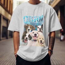 Custom Photo Vintage Tee Personalized Name T-shirt Pet Lover Gifts - MyFaceBoxerUK