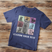 Custom Your Photo and Text Shirt Personalised Dog Photo Shirt Custom Multi Pet Portrait Shirt - MyFaceBoxerUK