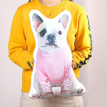 Custom Pet Photo Face Pillow 3D Portrait Pillow-Bulldogpet