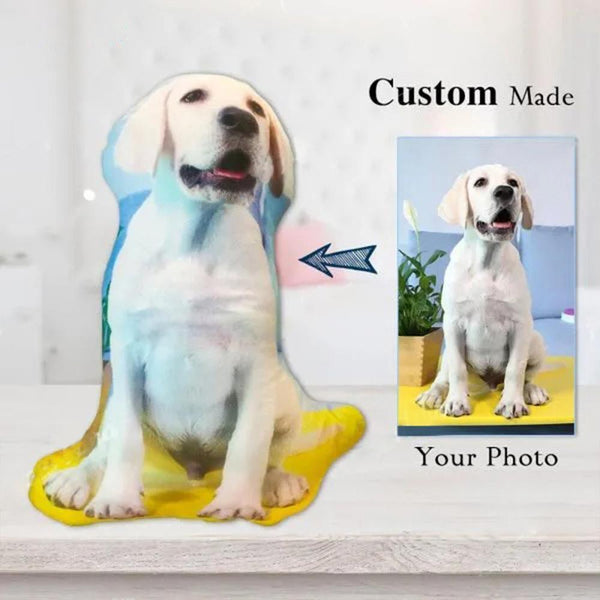 Custom Pet Photo Face Pillow 3D Portrait Pillow-Golden Retriever