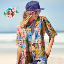 Custom Face Shirt Women's Hawaiian Shirt Colorful Short Sleeve Shirt Fashion Apparel