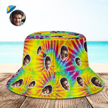 Custom Bucket Hat Unisex Face Bucket Hat Personalized Wide Brim Outdoor Summer Cap Hiking Beach Sports Hats Tie Dye - MyFaceBoxerUK