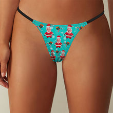 Custom Face Christmas Women's Tanga Thong Santa Gifts - MyFaceBoxerUK