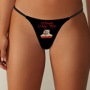 Custom Face Zipper Sexy Women's Tanga Thong