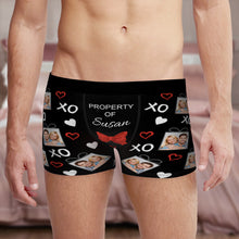 Custom Men's Photo Boxers Bow Tie Personalized Property Of Face Underwear