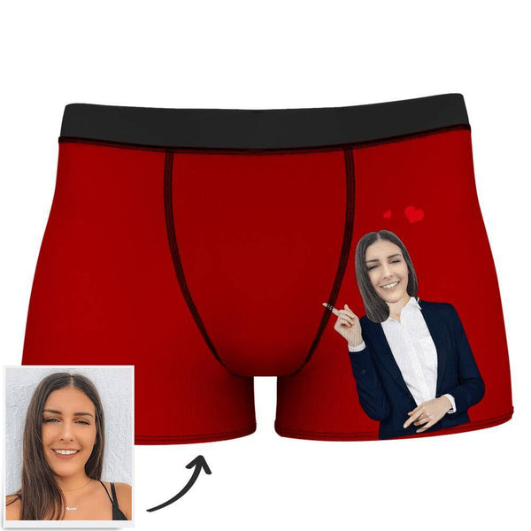 Men's Custom Face Boxer Shorts - Love From Girlfriend