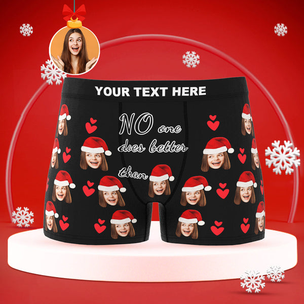 Custom Face Boxers Briefs Men's Shorts With Girlfriend Photo Christmas Gifts - Love - MyFaceBoxerUK