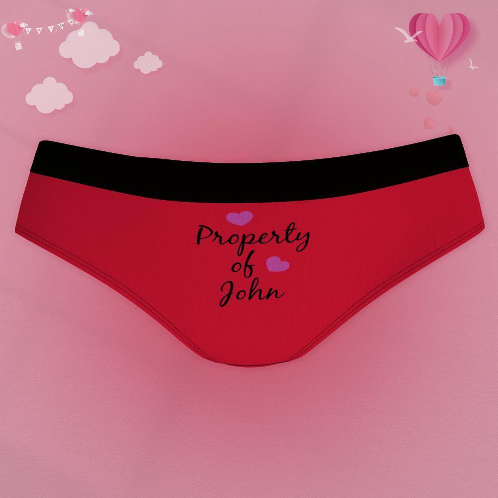 Custom Underwear Engraved Panties Anniversary Gifts for Girlfriend