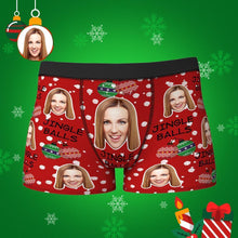 Custom Christmas Face Boxers Shorts Personalised Photo Underwear JINGLE BALLS Christmas Gift for Men