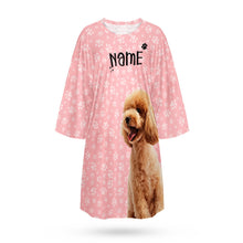 Custom Photo And Name Nightdress Personalised Women's Oversized Nightshirt Footprint Gifts For Her - MyFaceBoxerUK