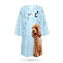 Custom Photo And Name Nightdress Personalised Women's Oversized Nightshirt Footprint Gifts For Her - MyFaceBoxerUK