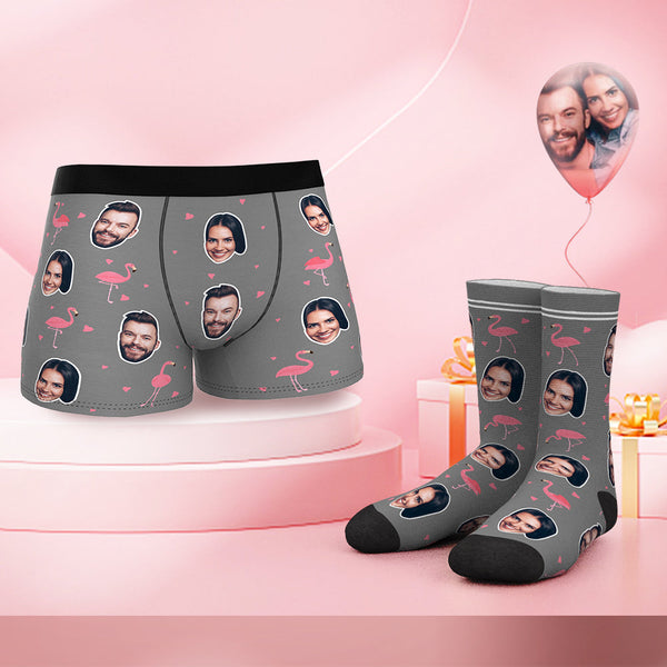 Custom Face Boxer Shorts And Socks Set LOVE TOGETHER - MyFaceBoxerUK