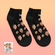 Custom Low Cut Ankle Face Socks Beer Party Socks