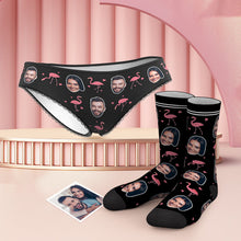 Custom Face Panties And Socks Set - Flamingo - MyFaceBoxerUK