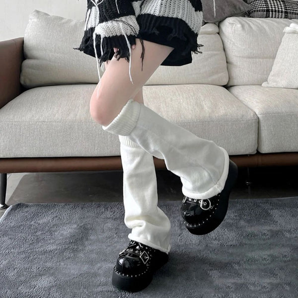 Mid Tube Knitted Pile Socks Womens Wide Leg Winter Warm Wool Socks - MyFaceBoxerUK