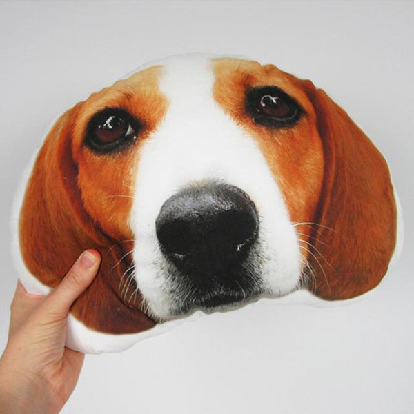 Custom Pet Photo Face Pillow 3D Portrait Pillow-allpets